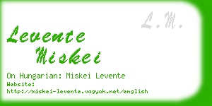 levente miskei business card